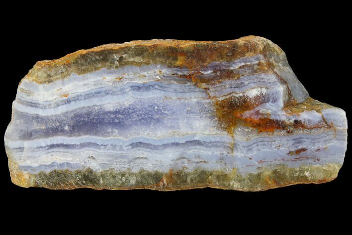 Polished Blue Lace Agate Slice - South Africa #128432